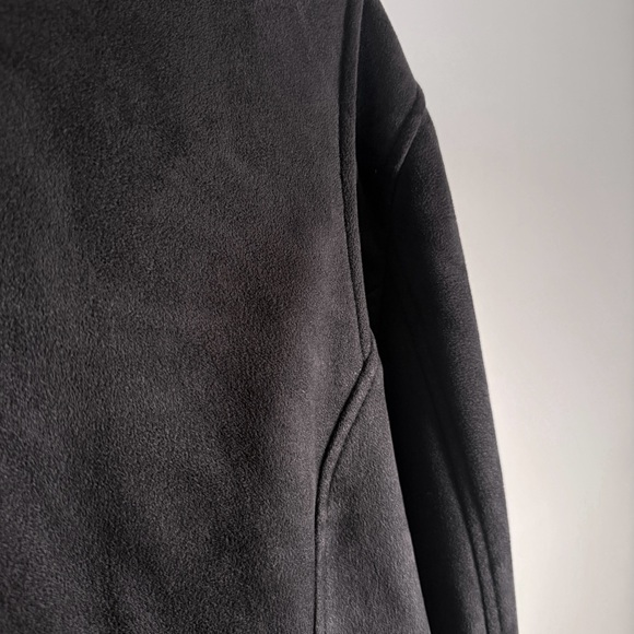 Pull&Bear - Faux Suede Black/Dark Grey Biker Jacket - Mens XXL - Picture 6 of 6